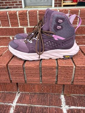 Hoka one one Anacapa Breeze Women's Dark Plum and Pink Trail Sneakers
